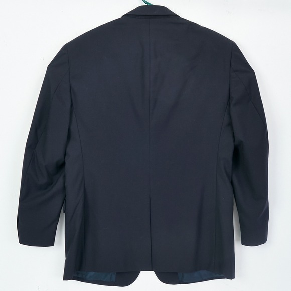 Jos A Bank 44R Navy Blue + Gold Buttons Wool Blazer Sport Coat Suit Jacket - Picture 8 of 15